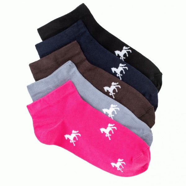 Sneaker socks with horse motif