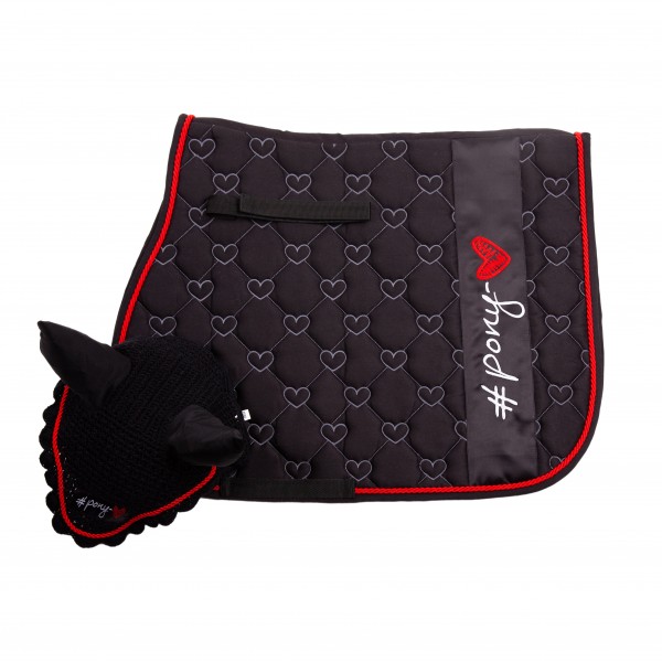 Quilted saddle cloth &quot;ponylove&quot;